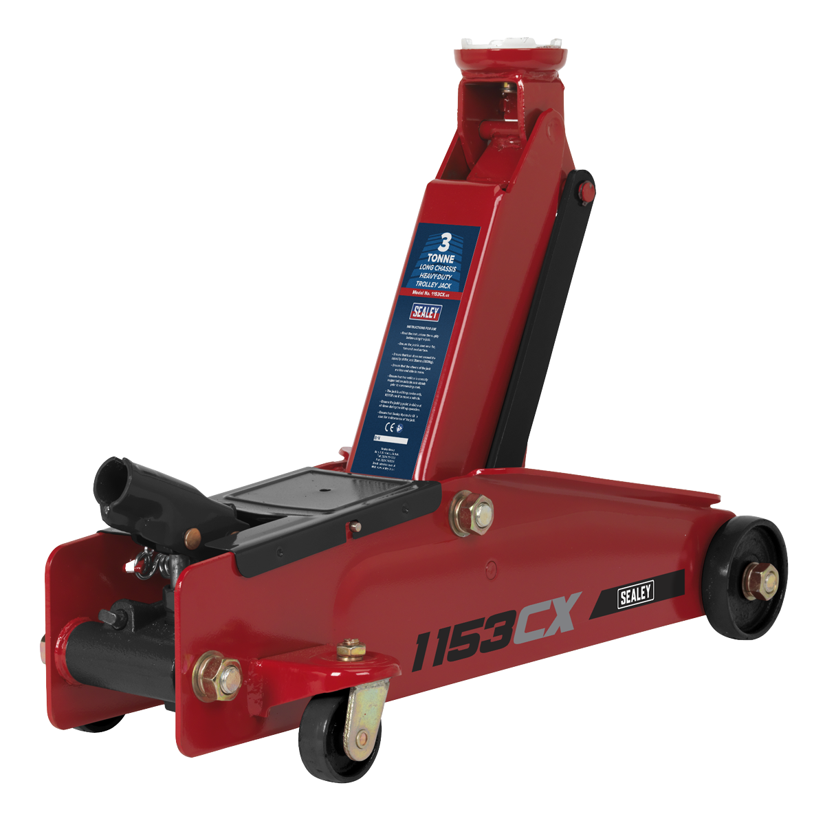Heavy-Duty Long Reach Trolley Jack 3 Tonne