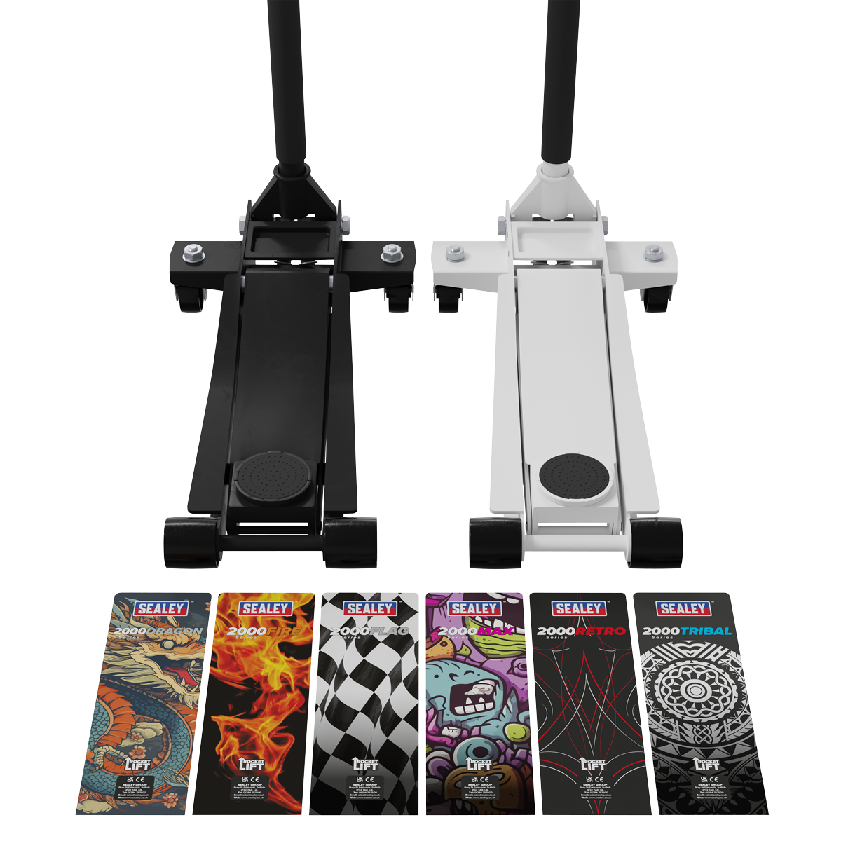 Low Entry Custom Design Trolley Jack with Rocket Lift 2 Tonne