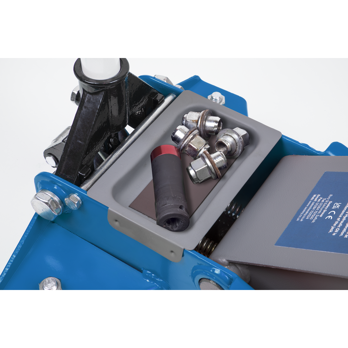 Low Profile Trolley Jack with Rocket Lift 2.25 Tonne - Blue