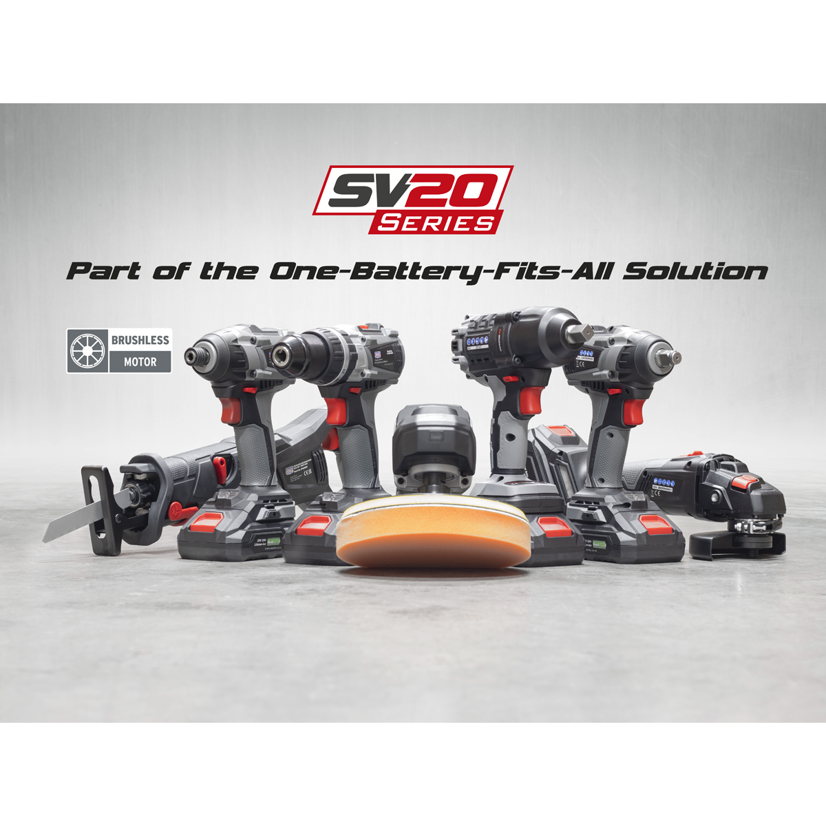 Premier SV20 Series 115mm Brushless Cordless Angle Grinder Kit 20V 4Ah - 2 Batteries