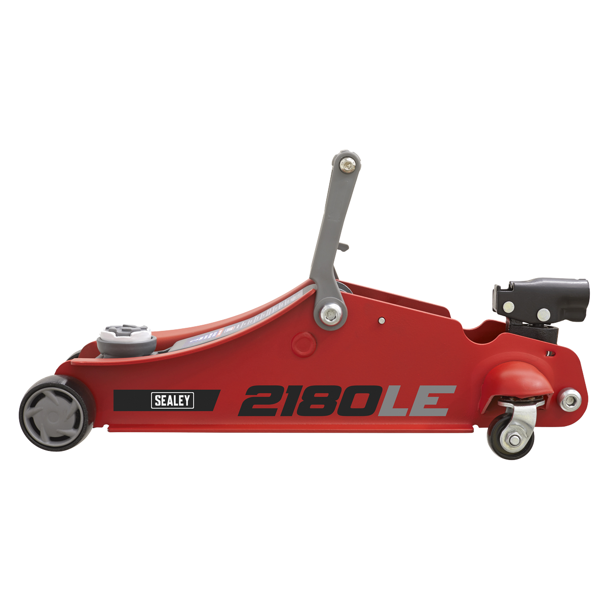 180° Handle Low Profile Short Chassis Trolley Jack 2 Tonne - Red