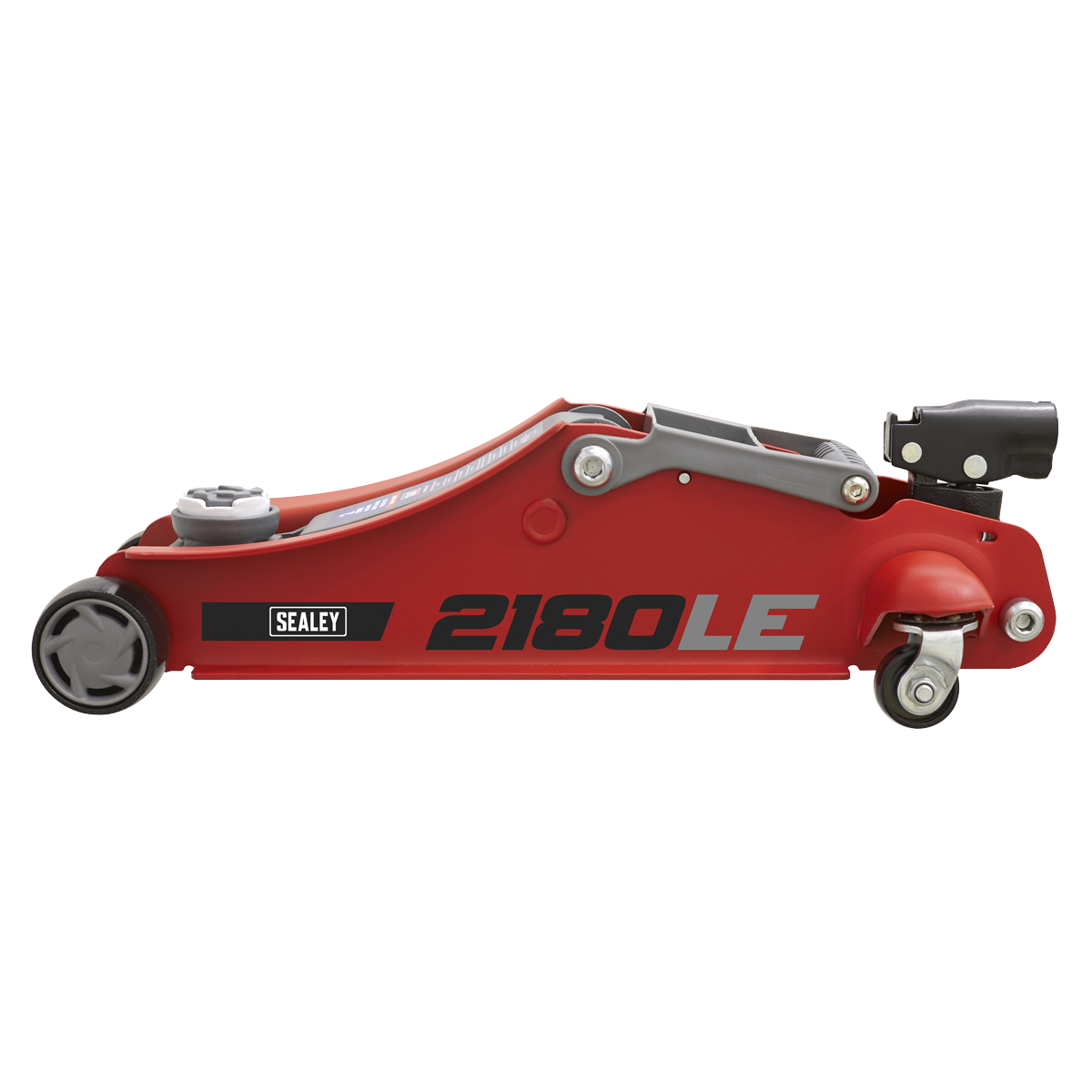 180° Handle Low Profile Short Chassis Trolley Jack 2 Tonne - Red