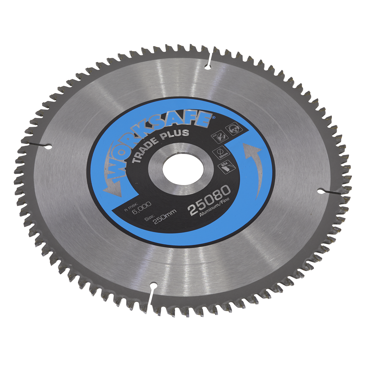 Worksafe® Aluminium Cutting TCT Saw Blade 250 x 30mm 80tpu