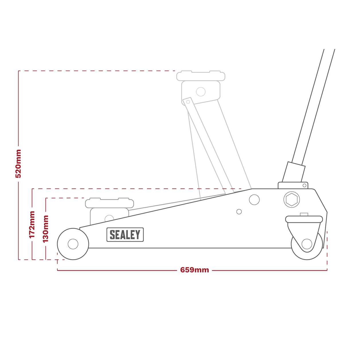 Trolley Jack 3 Tonne & Axle Stands (Pair) 3 Tonne per Stand Combo