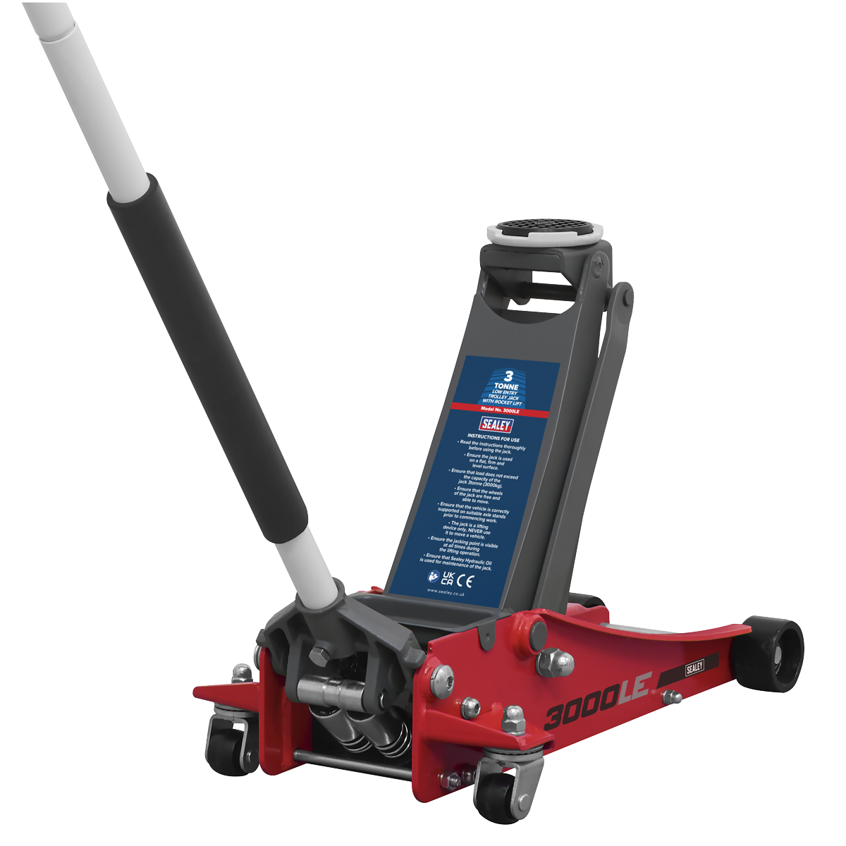 Low Profile Trolley Jack with Rocket Lift 3 Tonne