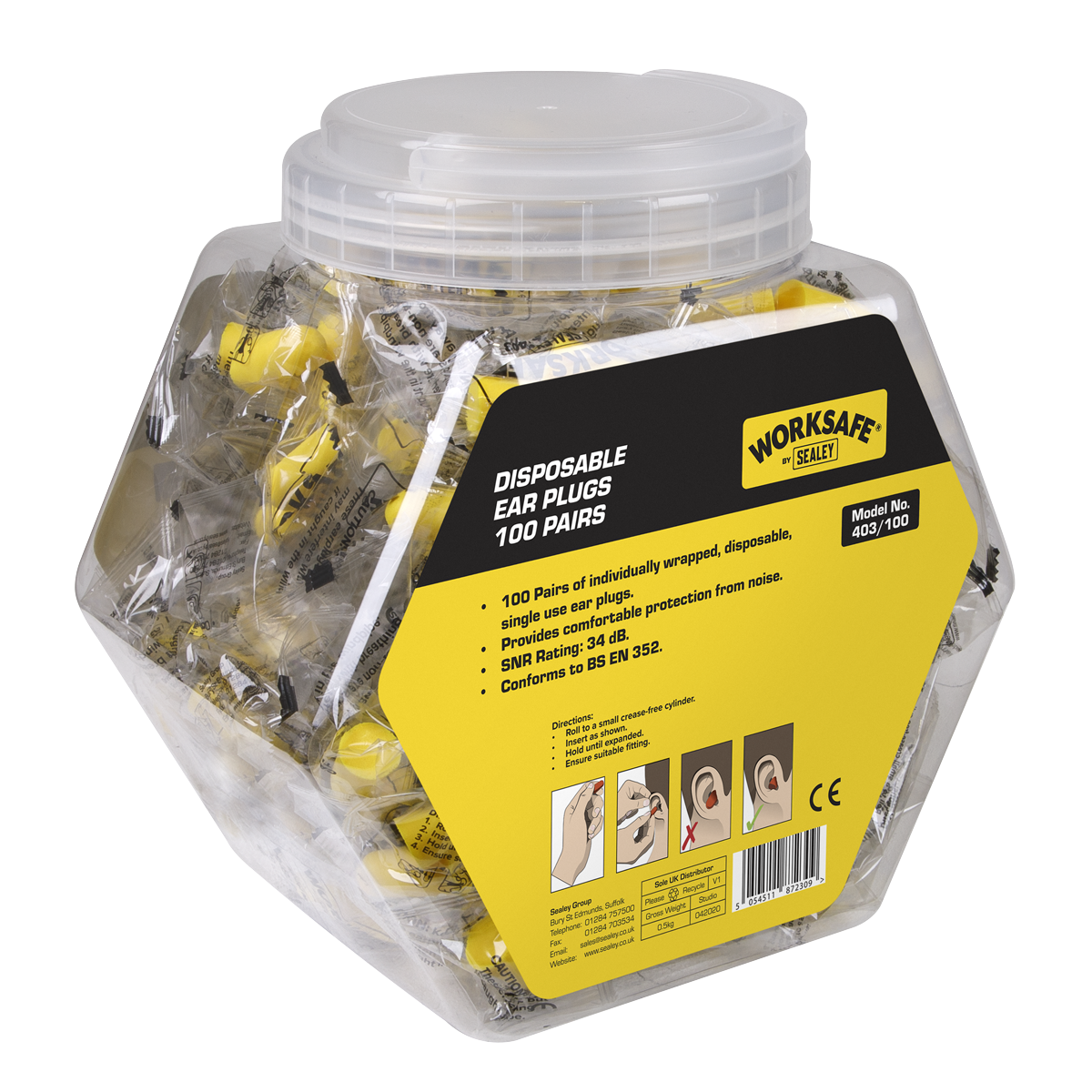 Worksafe® Disposable Ear Plugs