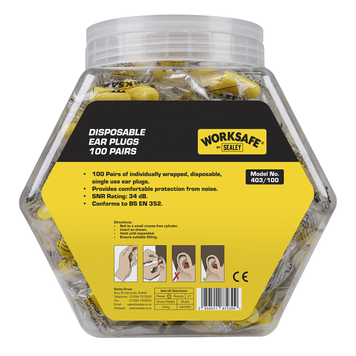 Worksafe® Disposable Ear Plugs