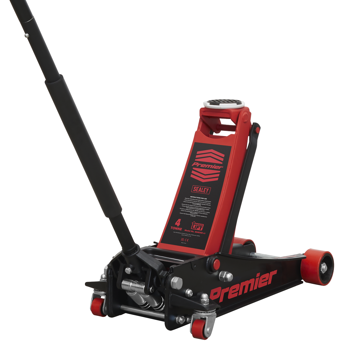 Premier Low Profile Trolley Jack with Rocket Lift 4 Tonne