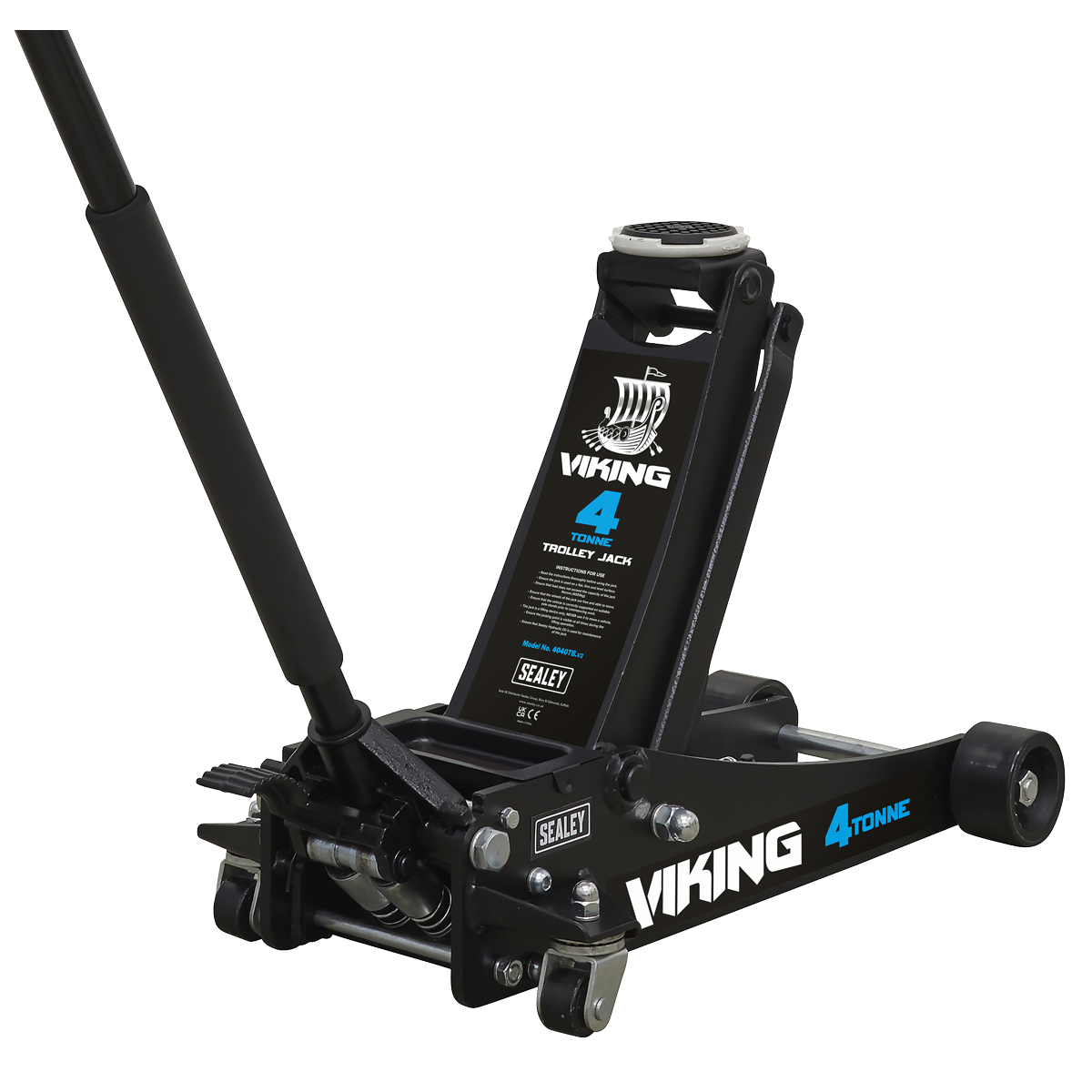 Viking Low Profile Professional Trolley Jack with Rocket Lift 4 Tonne