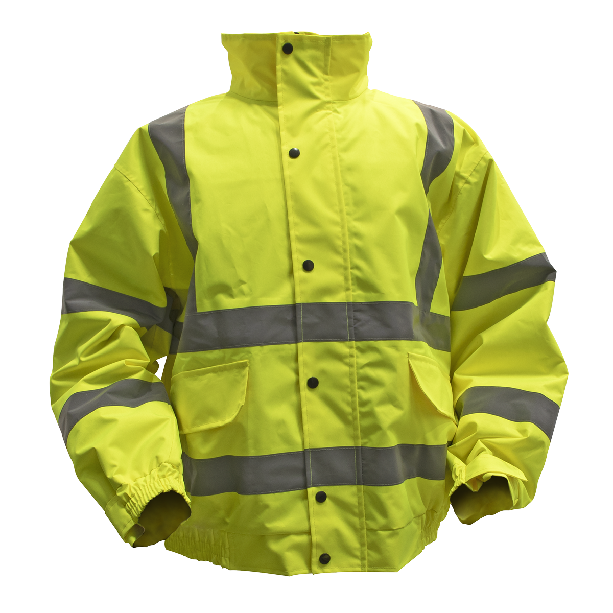 Worksafe® Hi-Vis Jacket with Quilted Lining, Elasticated Waist & Cuffs