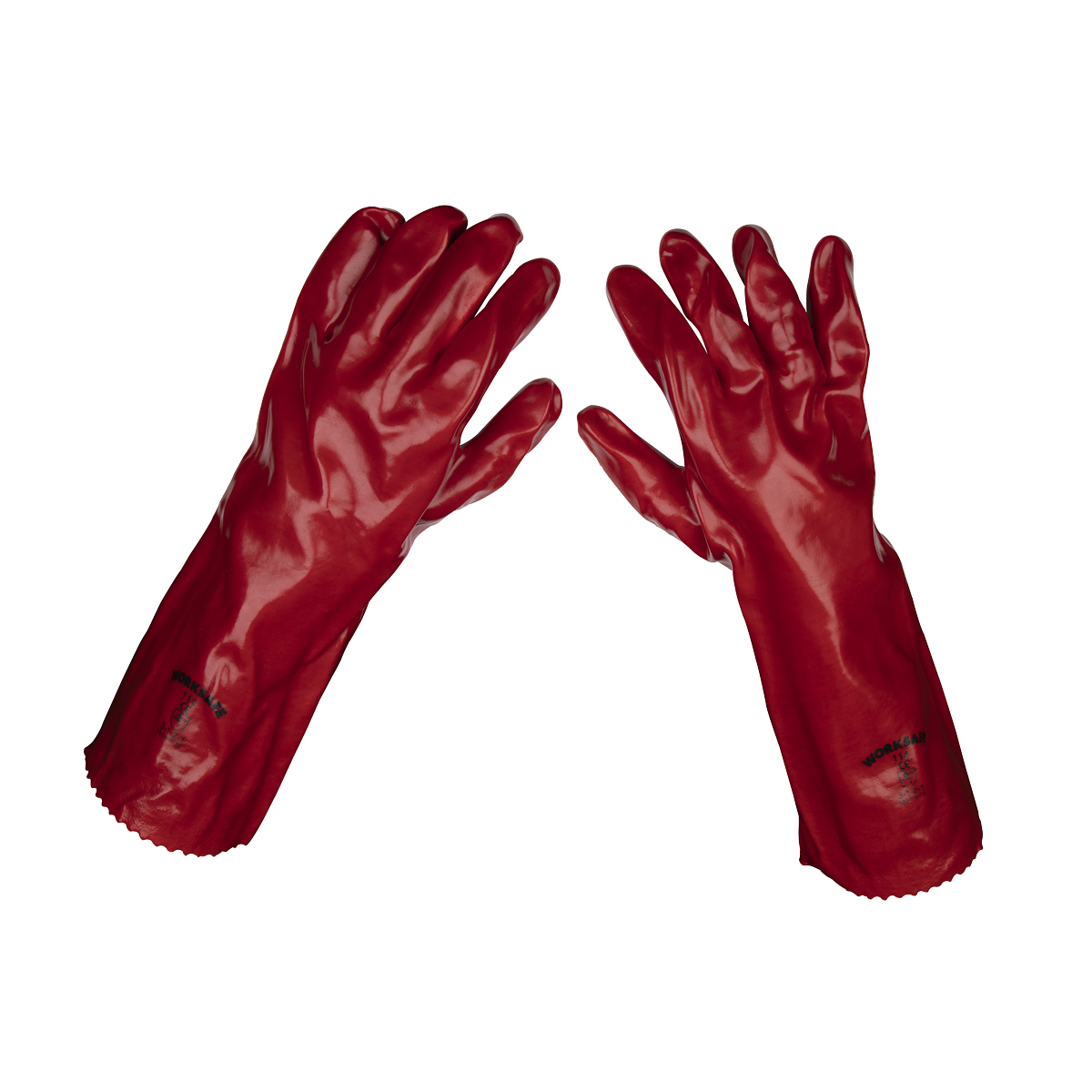 Worksafe® PVC Gauntlets 450mm, Red