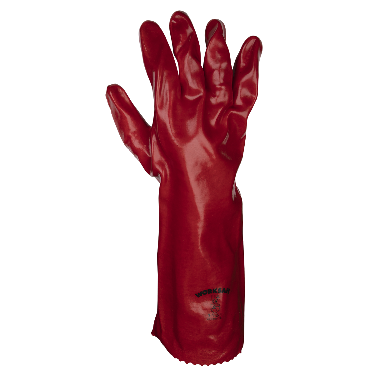 Worksafe® PVC Gauntlets 450mm, Red