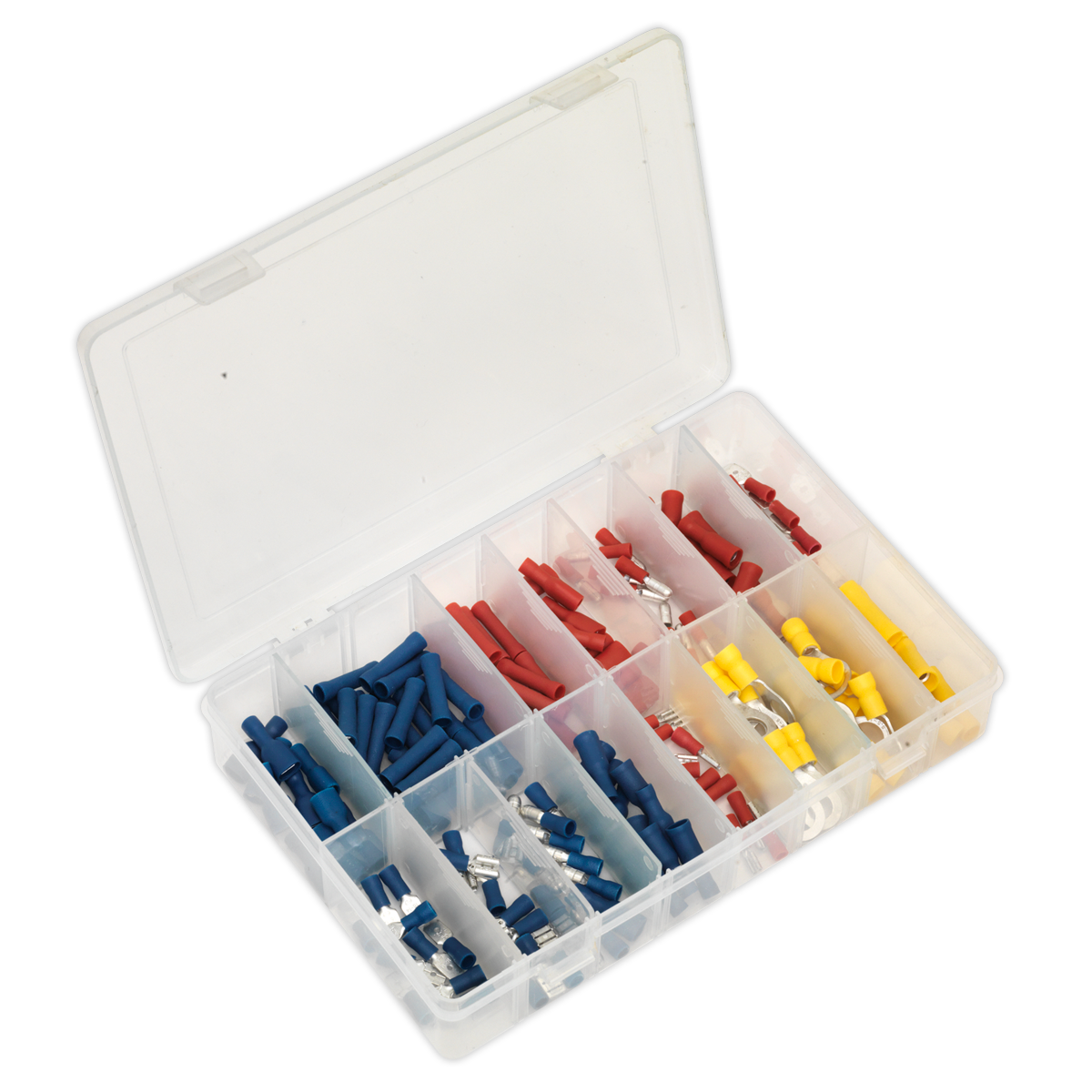 Crimp Terminal Assortment 200pc - Blue, Red & Yellow