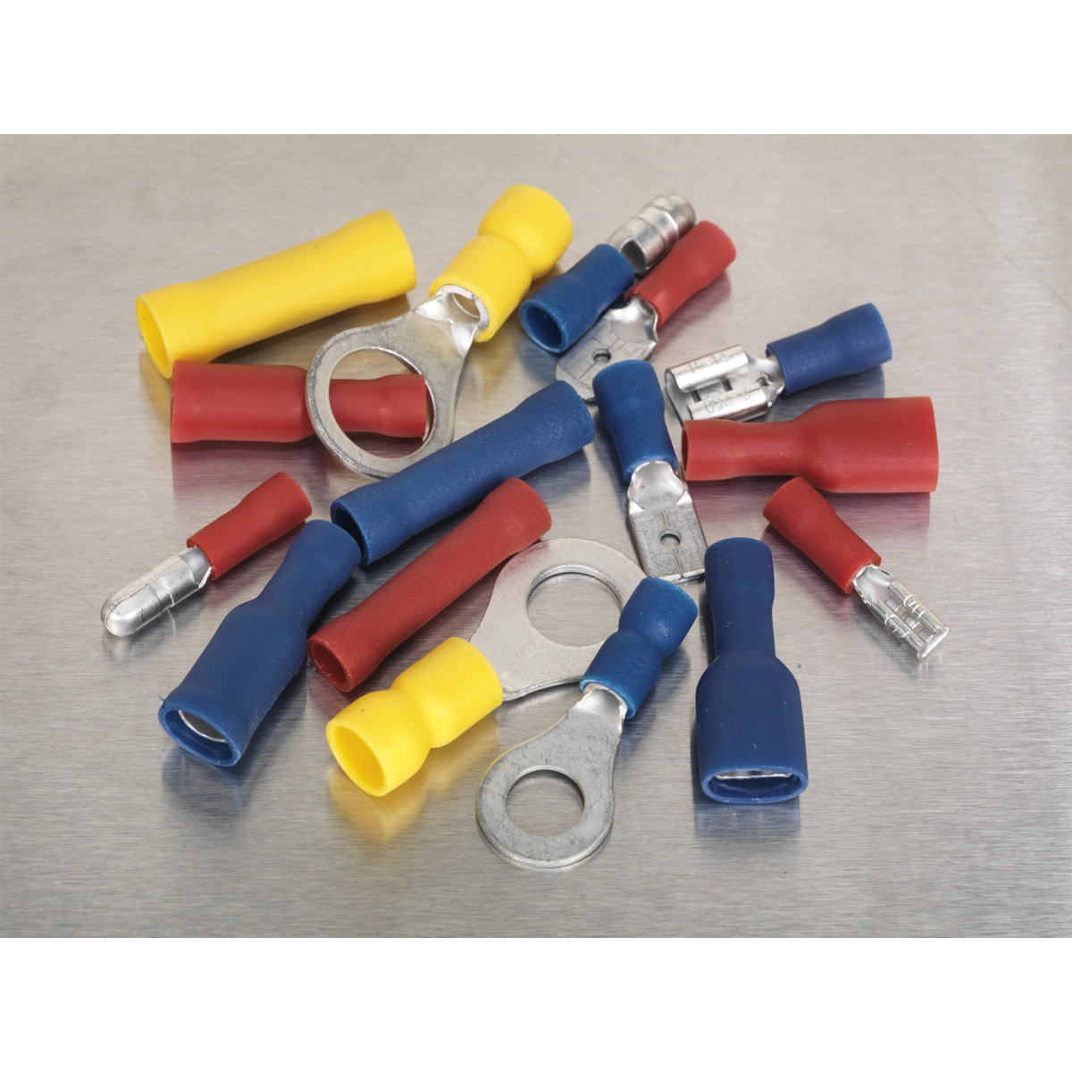 Crimp Terminal Assortment 200pc - Blue, Red & Yellow