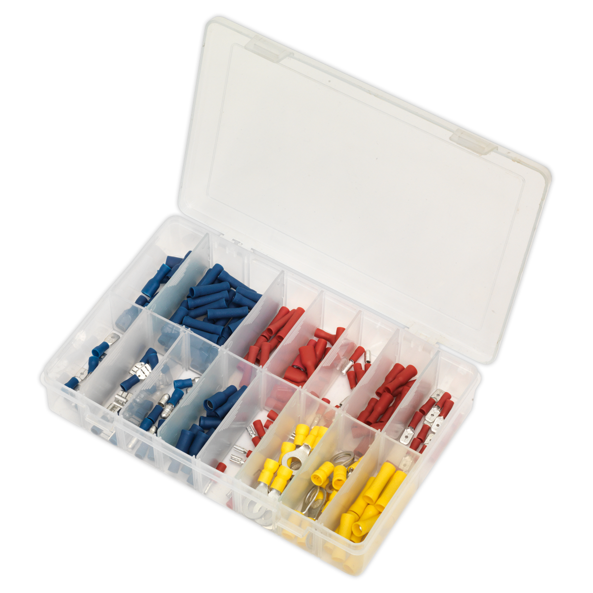 Crimp Terminal Assortment 200pc - Blue, Red & Yellow