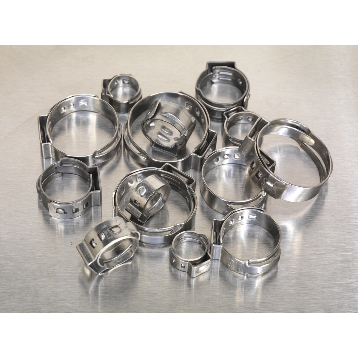O-Clip Single Ear Assortment Stainless Steel 160pc