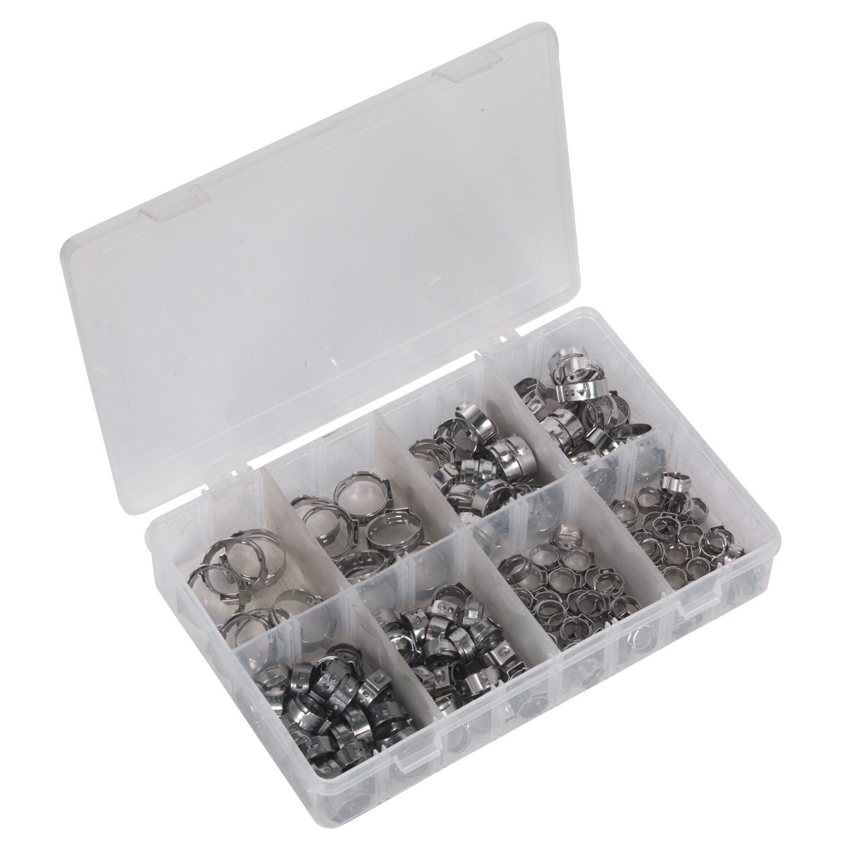 O-Clip Single Ear Assortment Stainless Steel 160pc