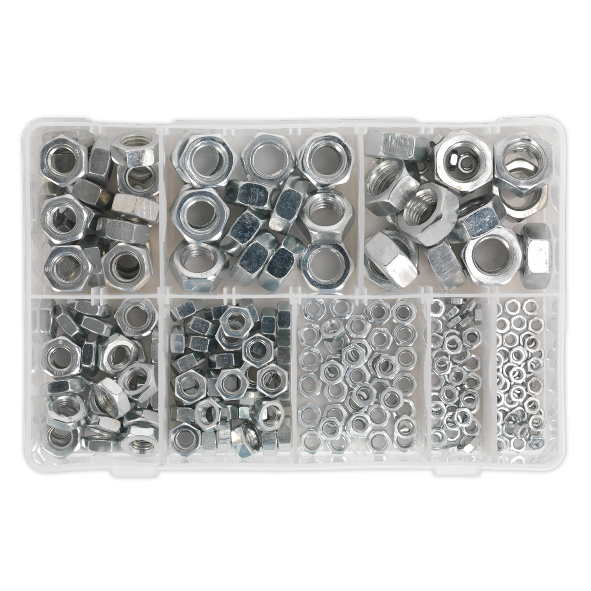 Steel Nut Assortment M4-M16 255pc