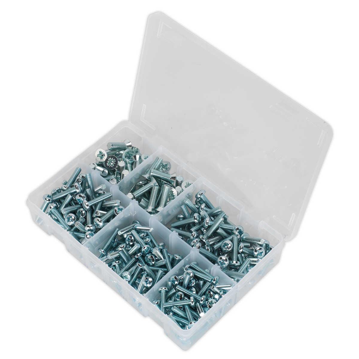 Machine Screw Assortment Countersunk & Pan Head Pozi - M5-M8 - 264pc
