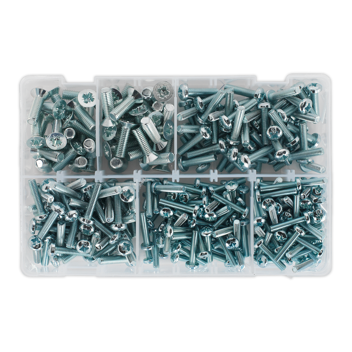 Machine Screw Assortment Countersunk & Pan Head Pozi - M5-M8 - 264pc