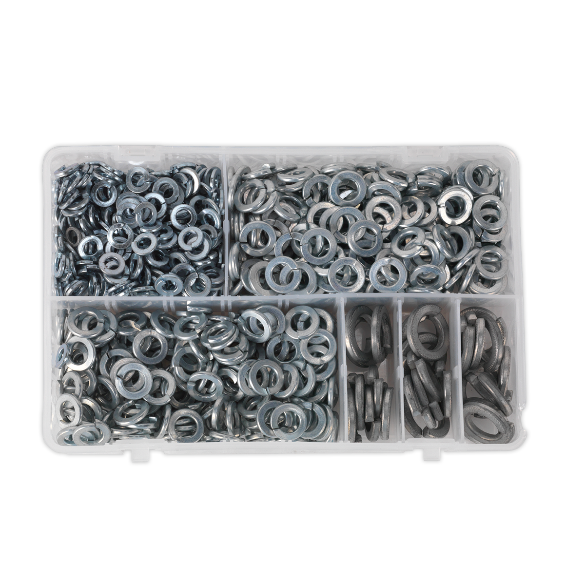 Zinc Plated Spring Washer Assortment M6-M16 1010pc - DIN 127B