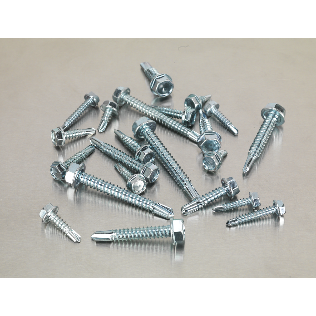 Zinc Plated Self-Drilling Screw Assortment Hex Head 410pc