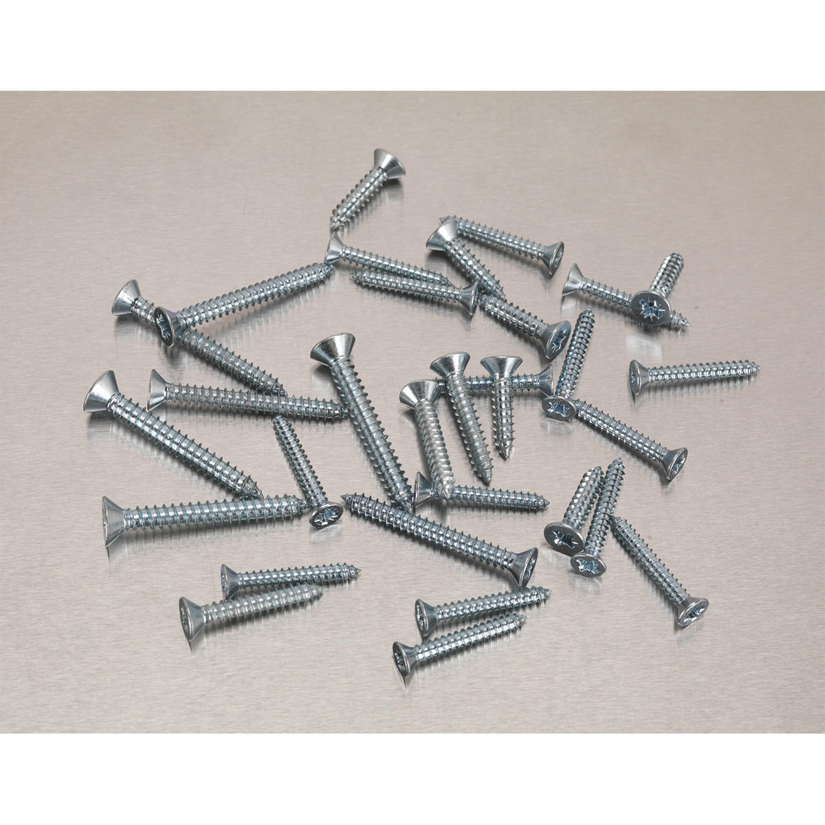 Zinc Plated Self-Tapping Countersunk Pozi Screw Assortment 510pc - DIN 7982