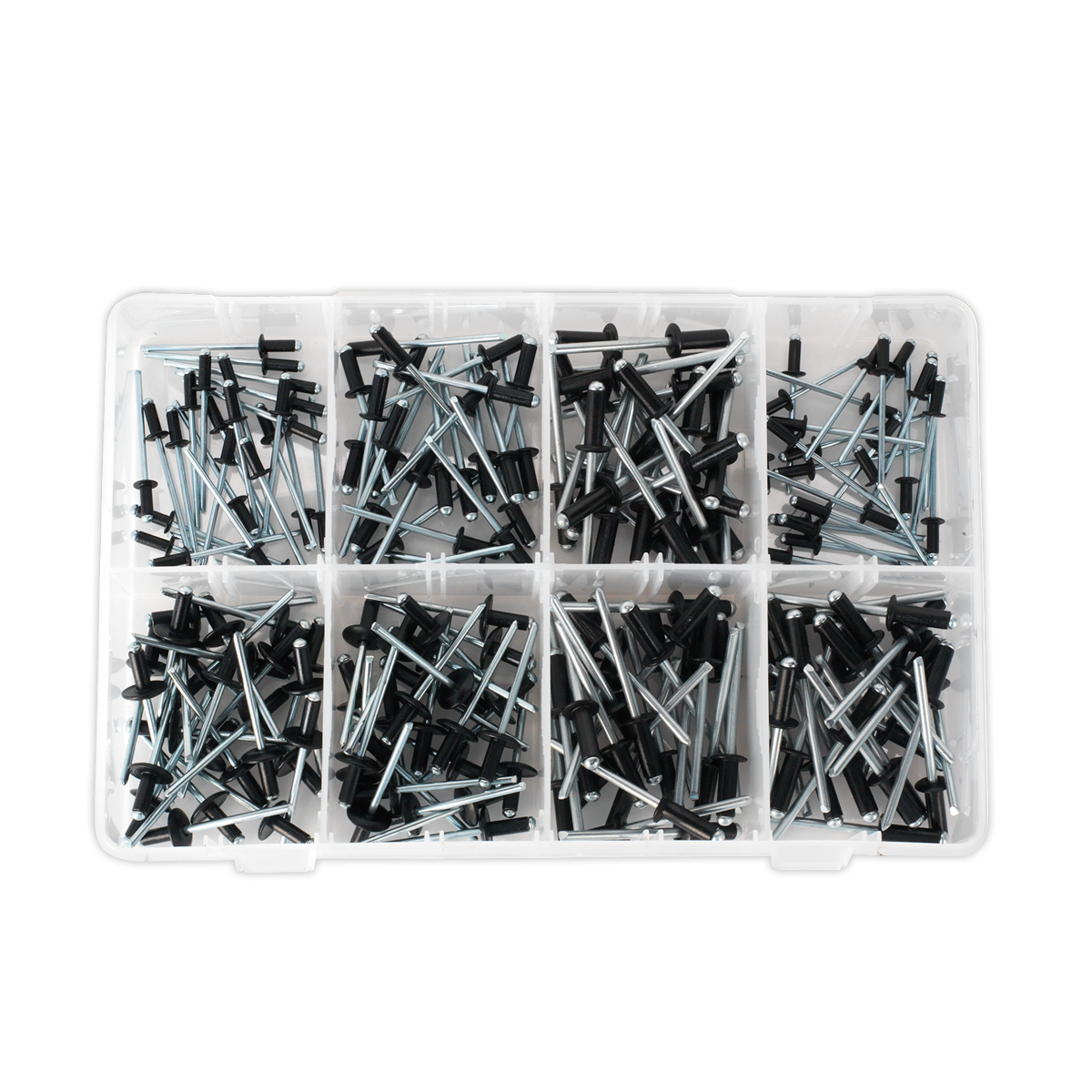 Black Anodised Rivet Assortment 200pc