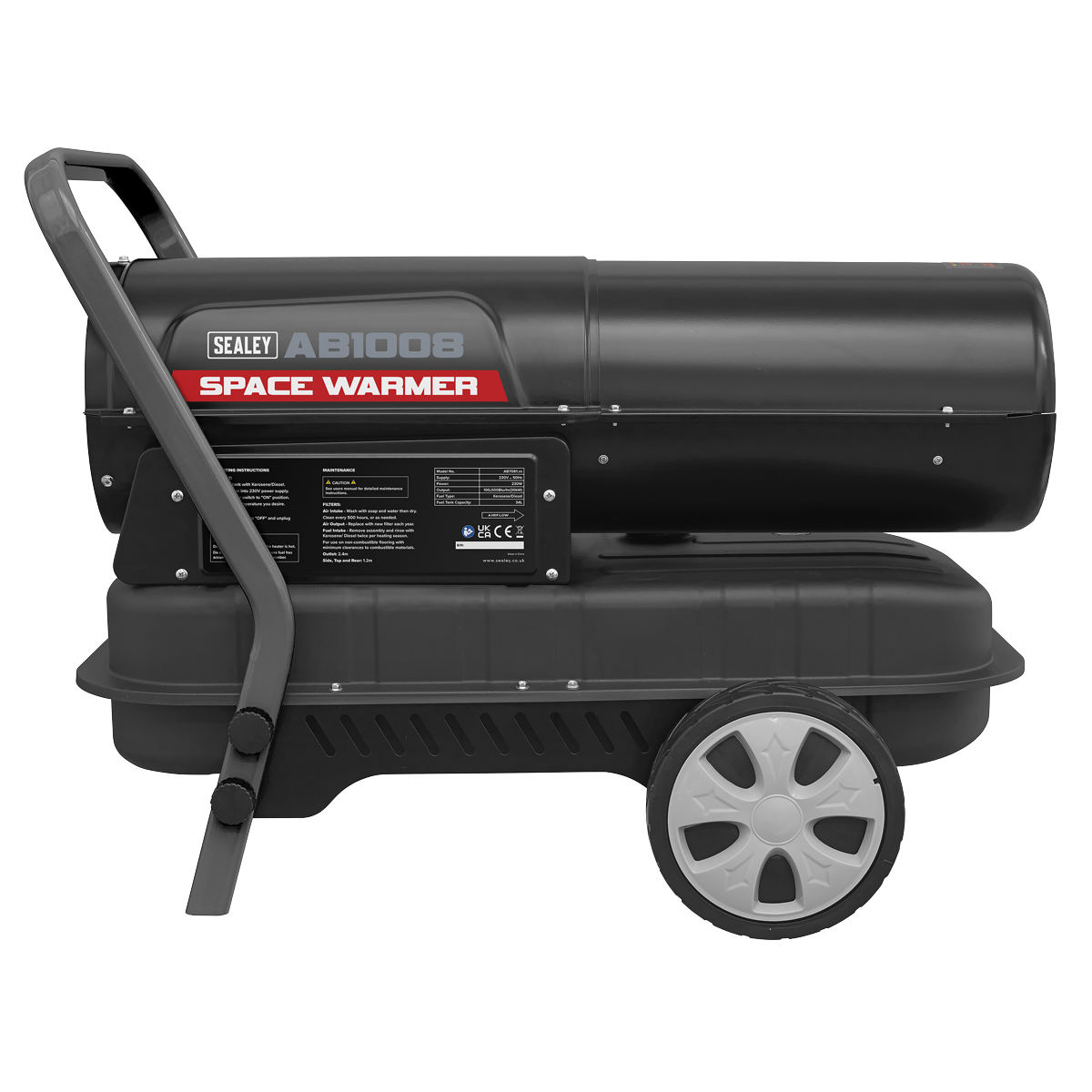Space Warmer® Kerosene/Diesel Heater with Wheels 100,000Btu/hr