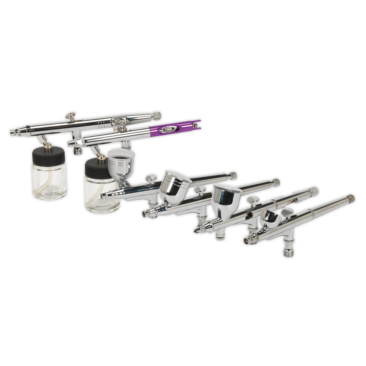 Mini Gravity/Suction Feed Air Brush Kit 10pc