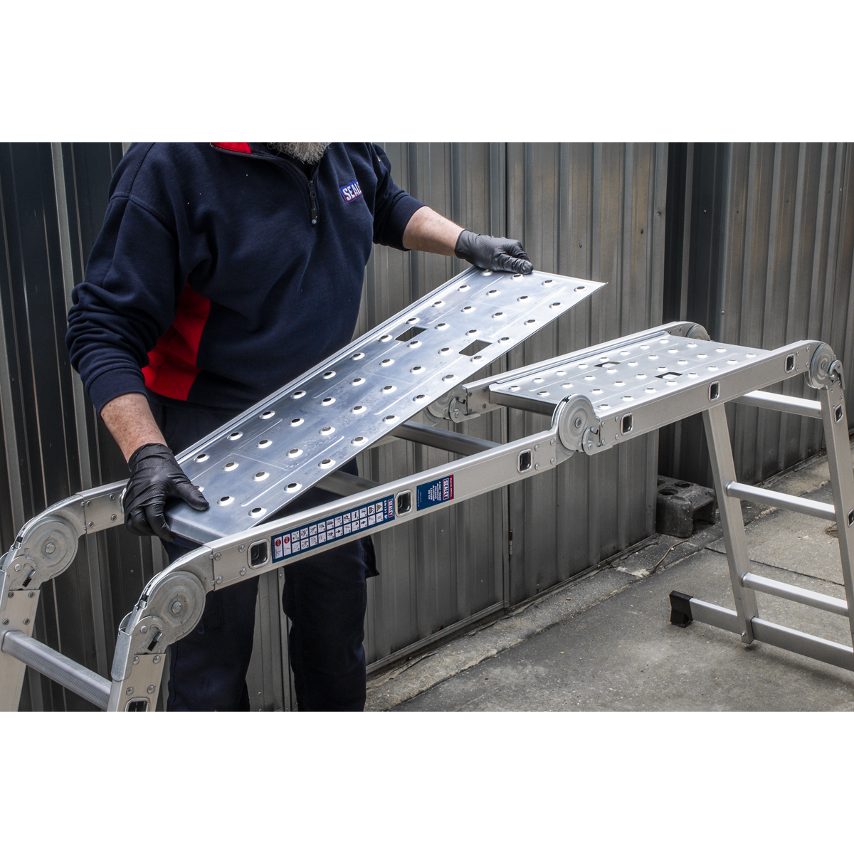4-Way Aluminium Folding Platform Ladder - BS EN 131