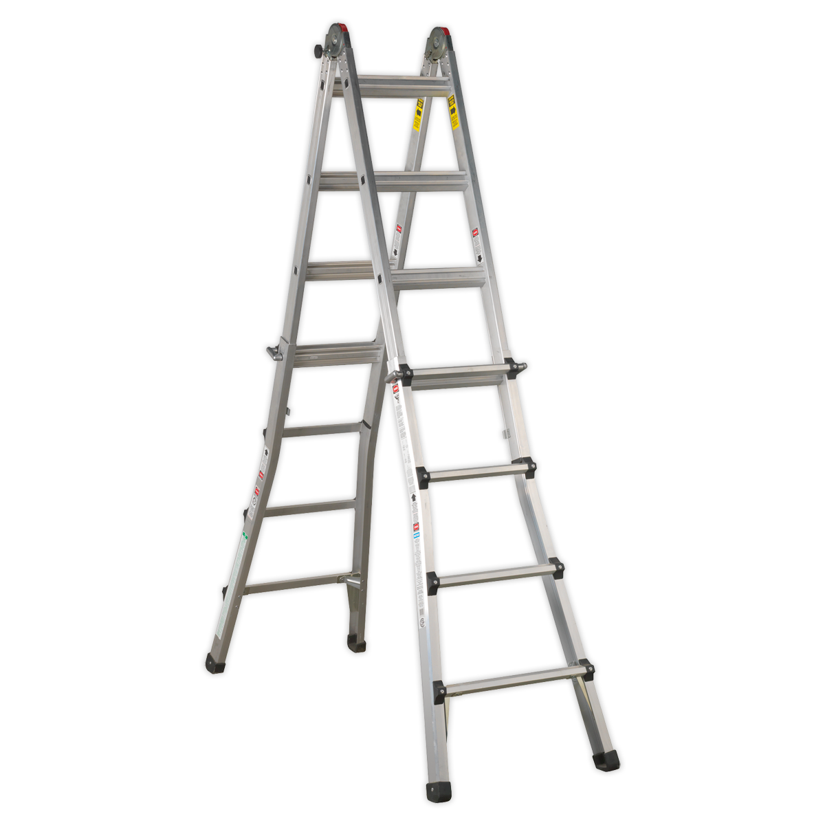 Aluminium Telescopic Adjustable-Height Ladder 4-Way - BS EN 131