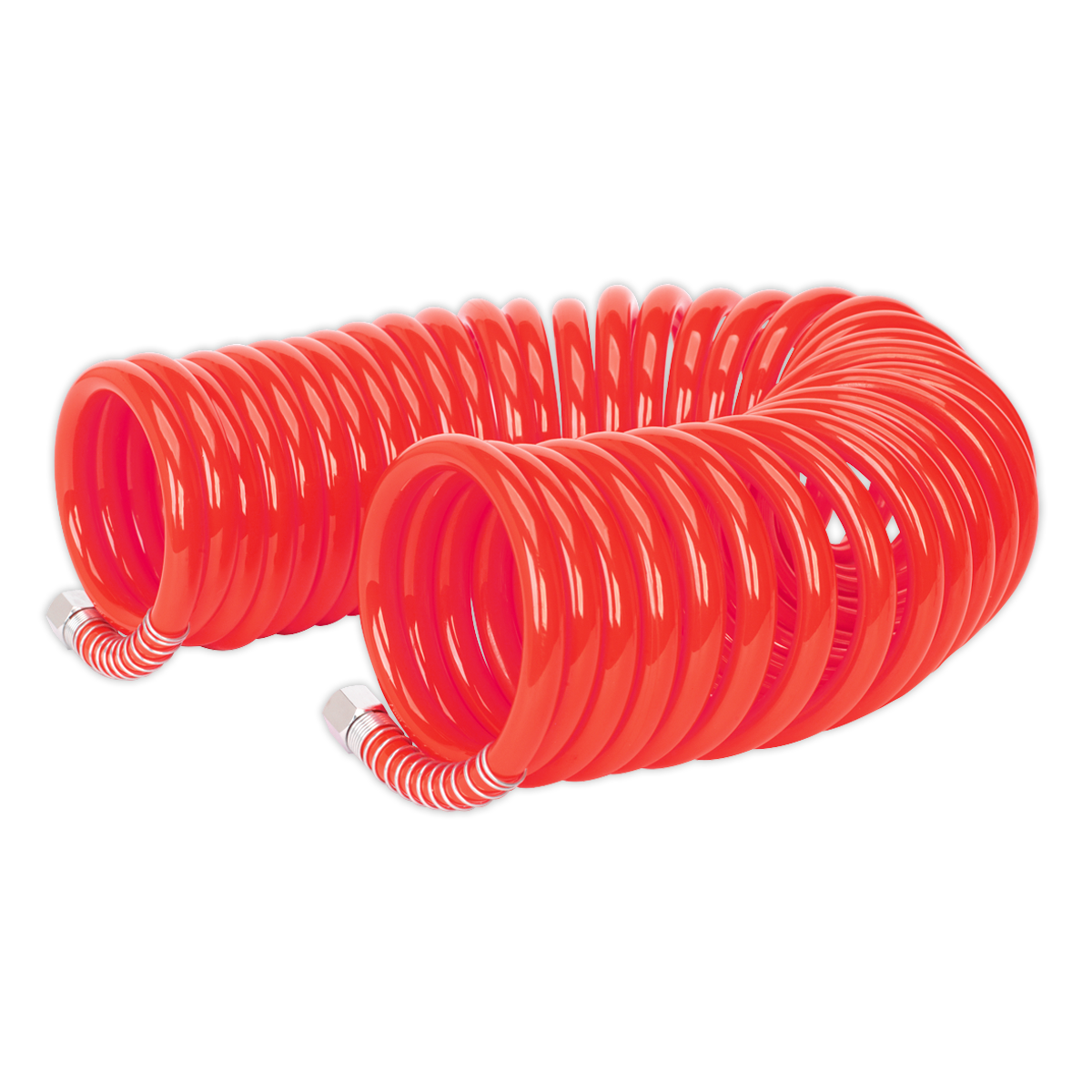 PU Coiled Air Hose with 1/4"BSP Unions