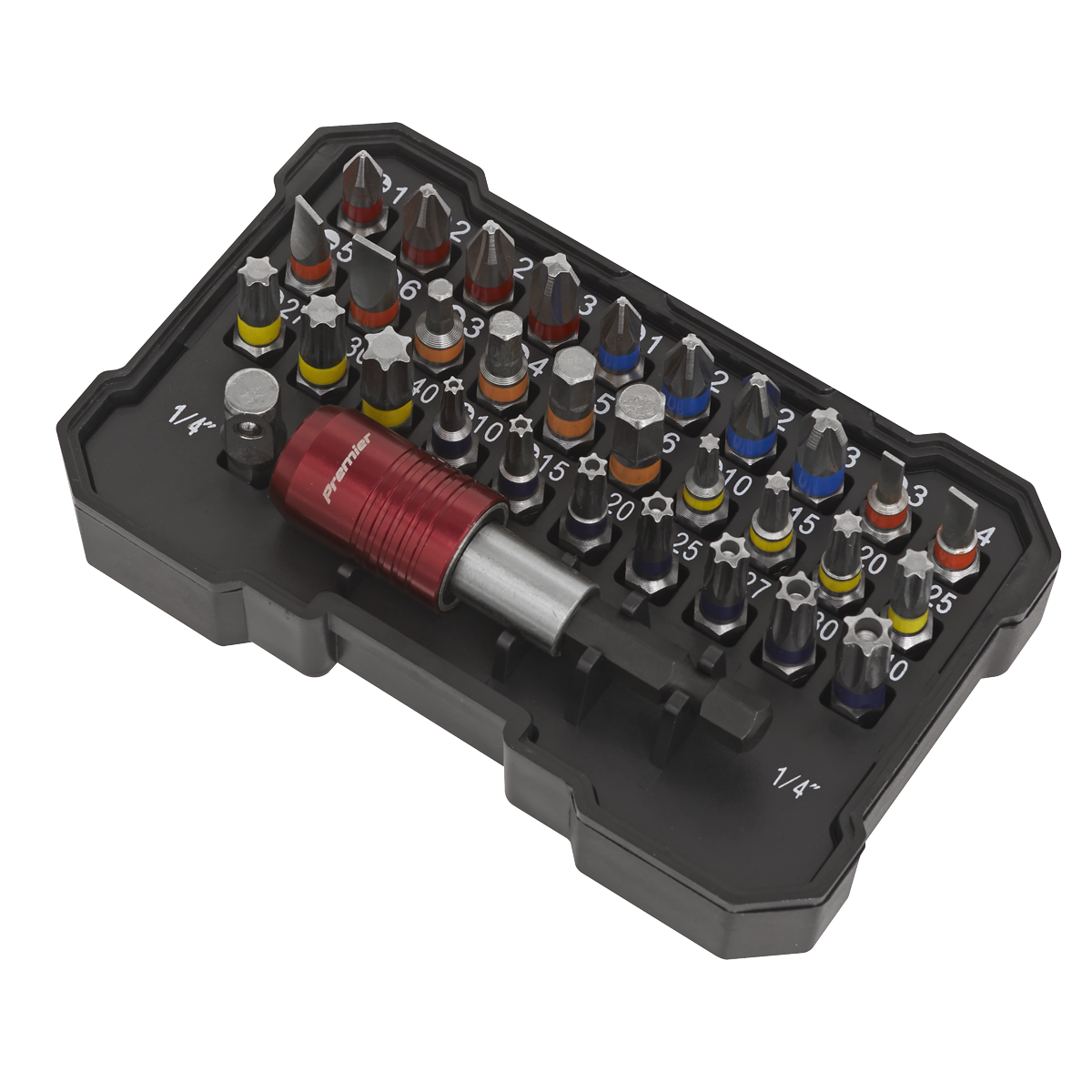 Premier Colour-Coded Power Tool Bit Set 32pc