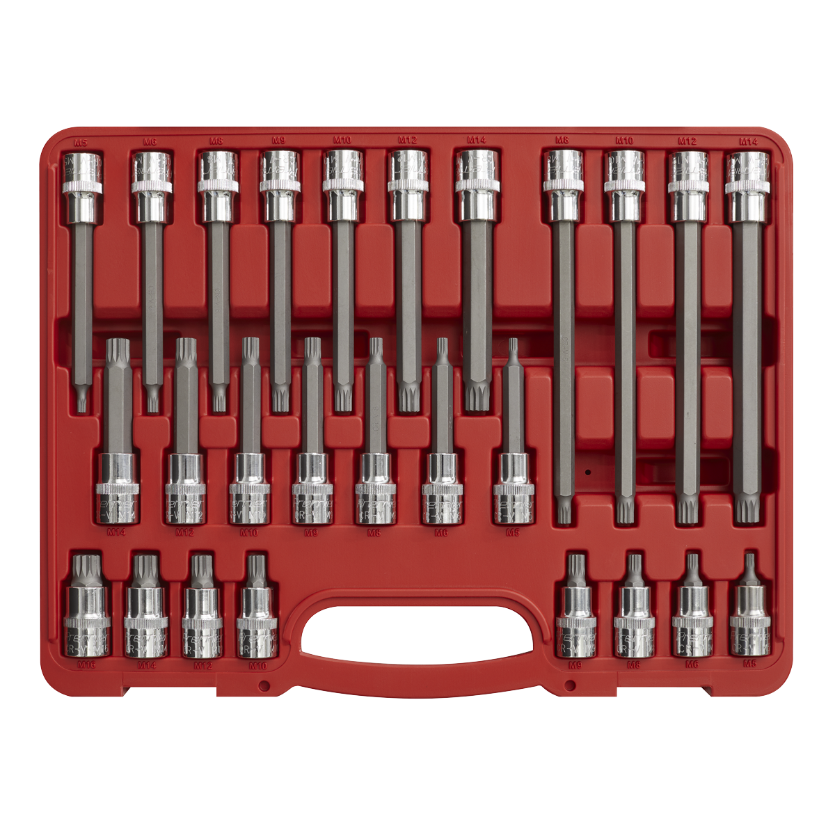 Premier Spline Socket Bit Set 1/2"Sq Drive 26pc