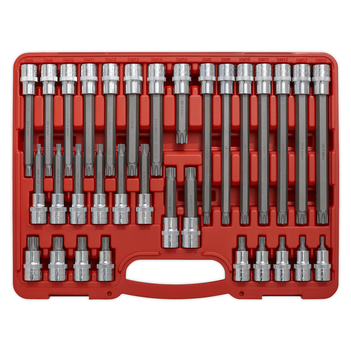Premier Ribe Socket Bit Set 1/2"Sq Drive 32pc
