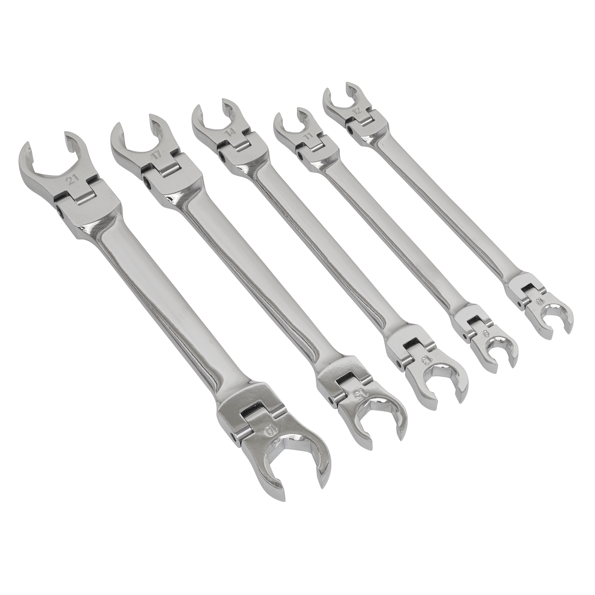 Premier Flexi-Head Flare Nut Spanner Set 5pc