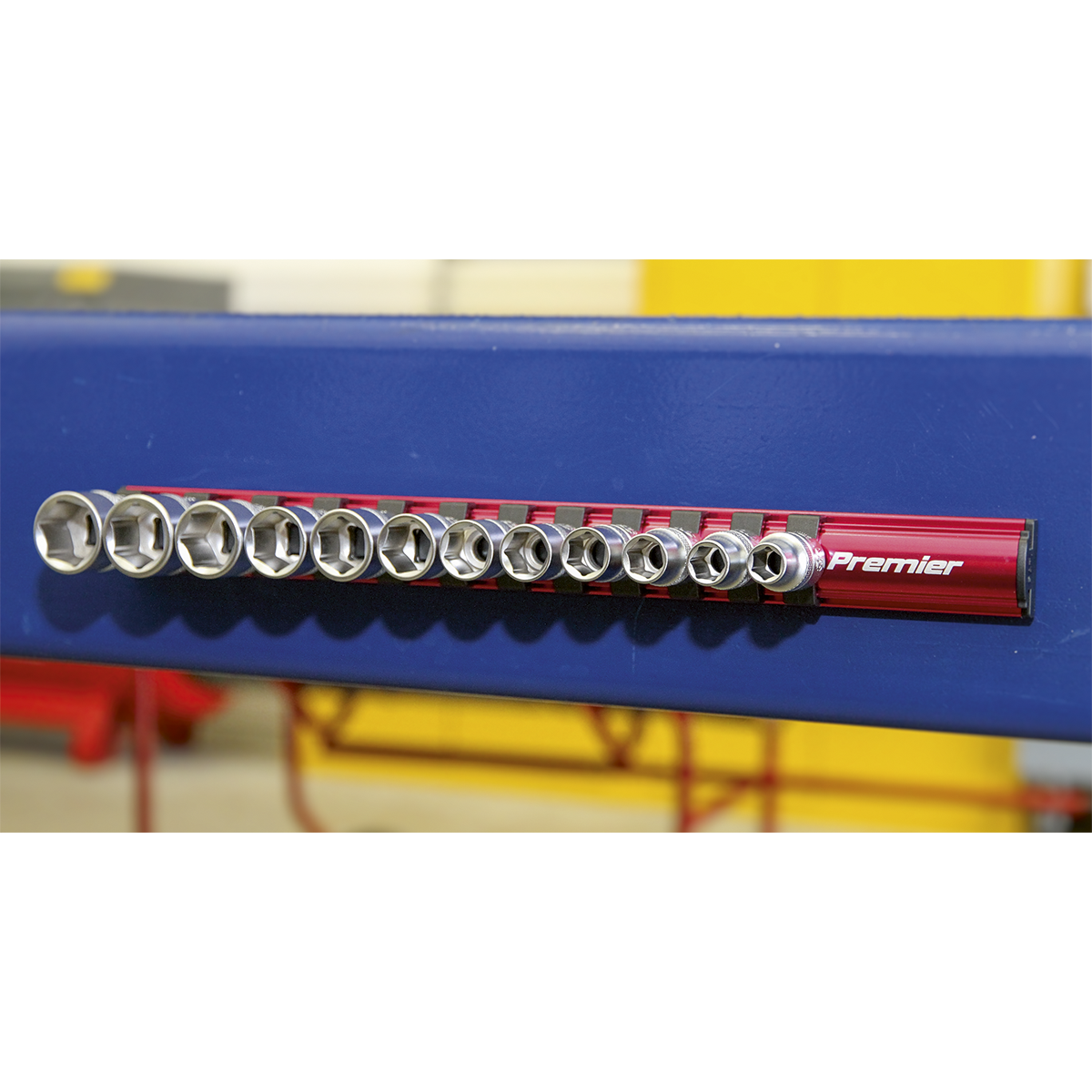 Premier Socket Retaining Rail Magnetic 3/8"Sq Drive 12 Clips