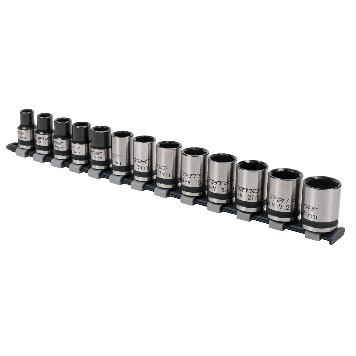 Premier Black Lock-On™ Socket Set 1/2"Sq Drive 13pc
