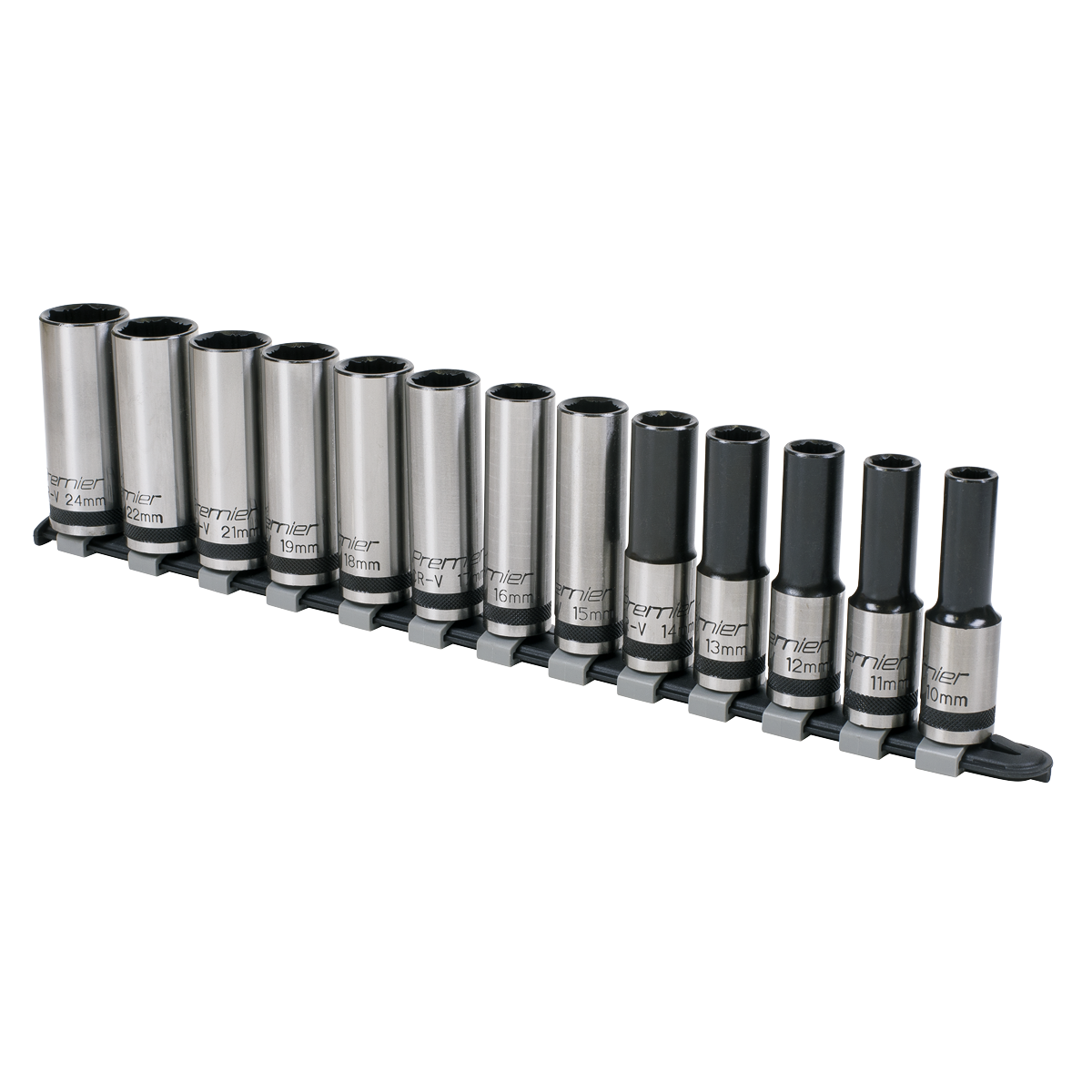 Premier Black Deep Lock-On™ Socket Set 1/2"Sq Drive 13pc