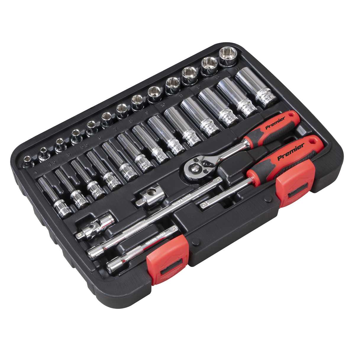 Lock-On™ Socket Set 1/4"Sq Drive 32pc
