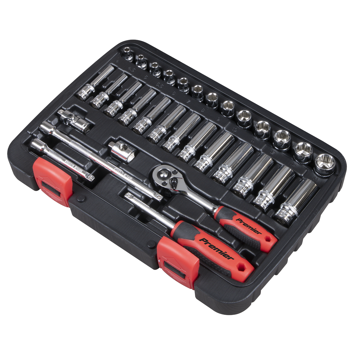 Lock-On™ Socket Set 1/4"Sq Drive 32pc