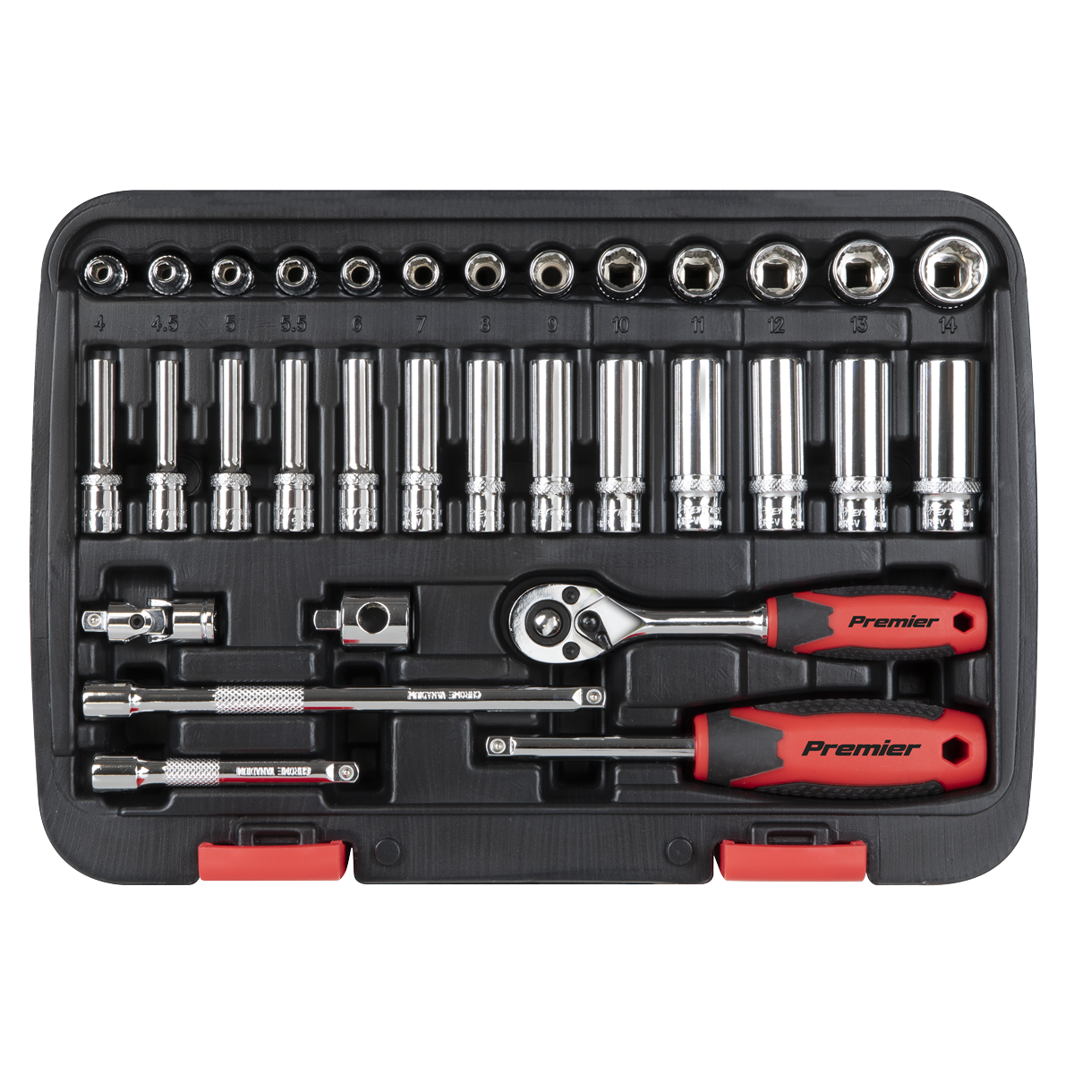 Lock-On™ Socket Set 1/4"Sq Drive 32pc