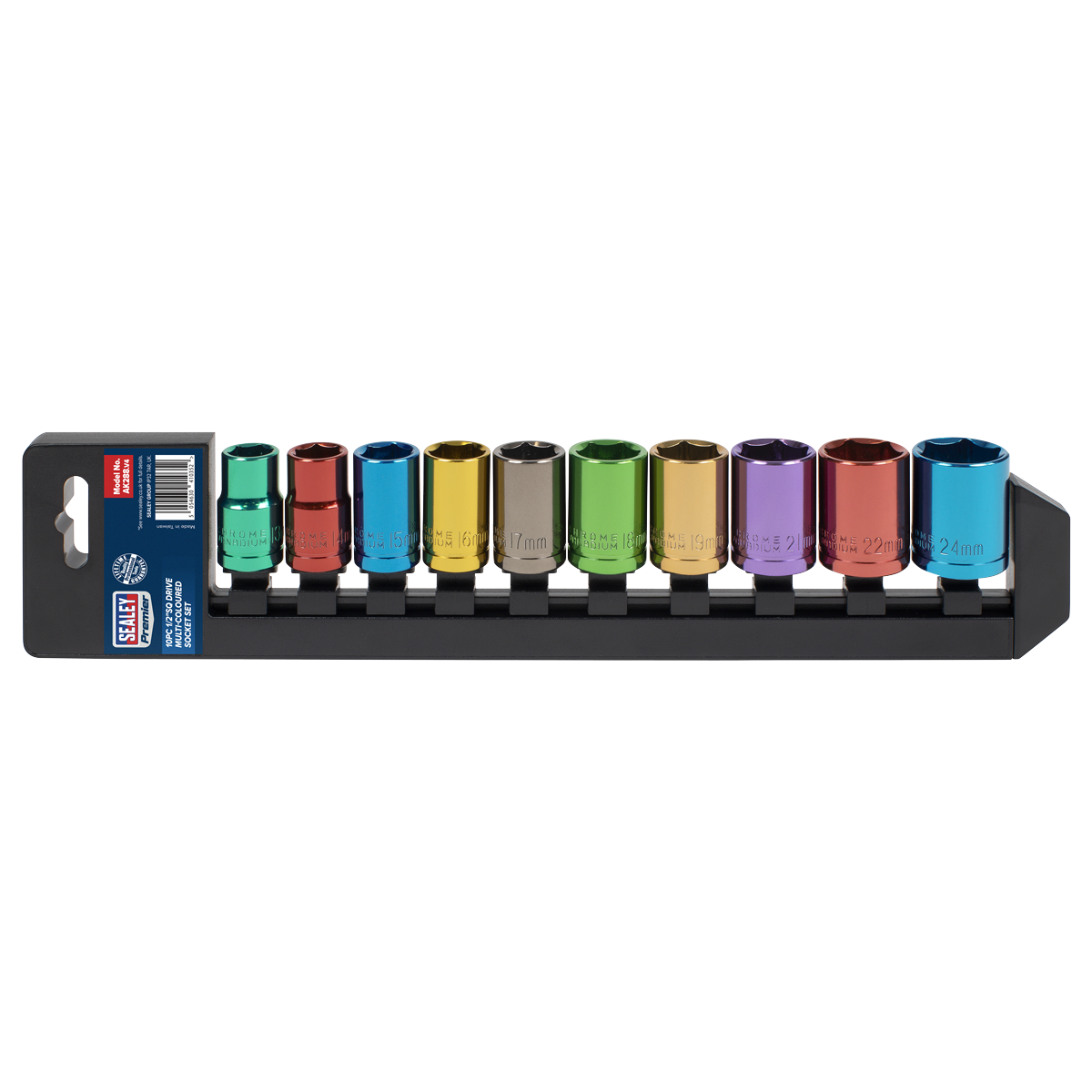 Premier Multi-Coloured Socket Set 1/2"Sq Drive 10pc