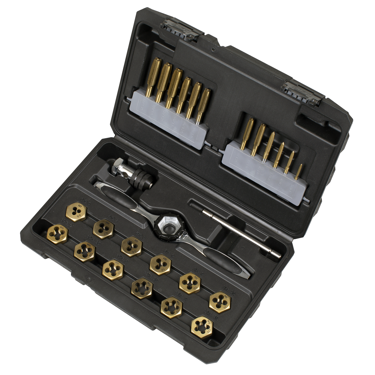 Titanium Coated Hexagonal Tap & Die Set 26pc