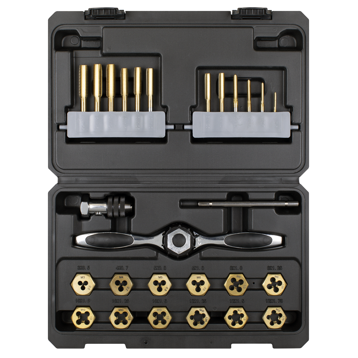 Titanium Coated Hexagonal Tap & Die Set 26pc