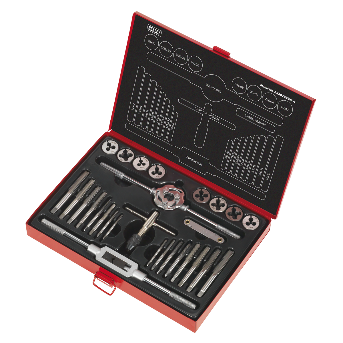 Imperial Tap & Die Set Split Dies BSW 28pc