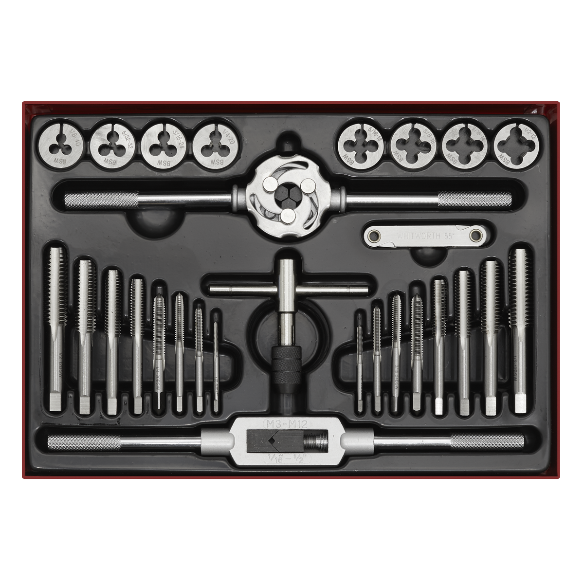 Imperial Tap & Die Set Split Dies BSW 28pc