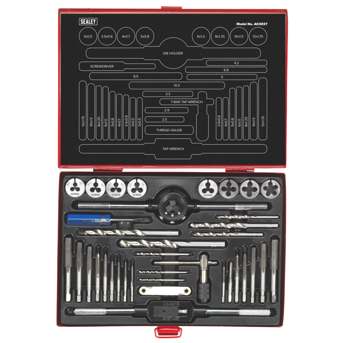 Metric Tap & Die Set Split Dies 37pc