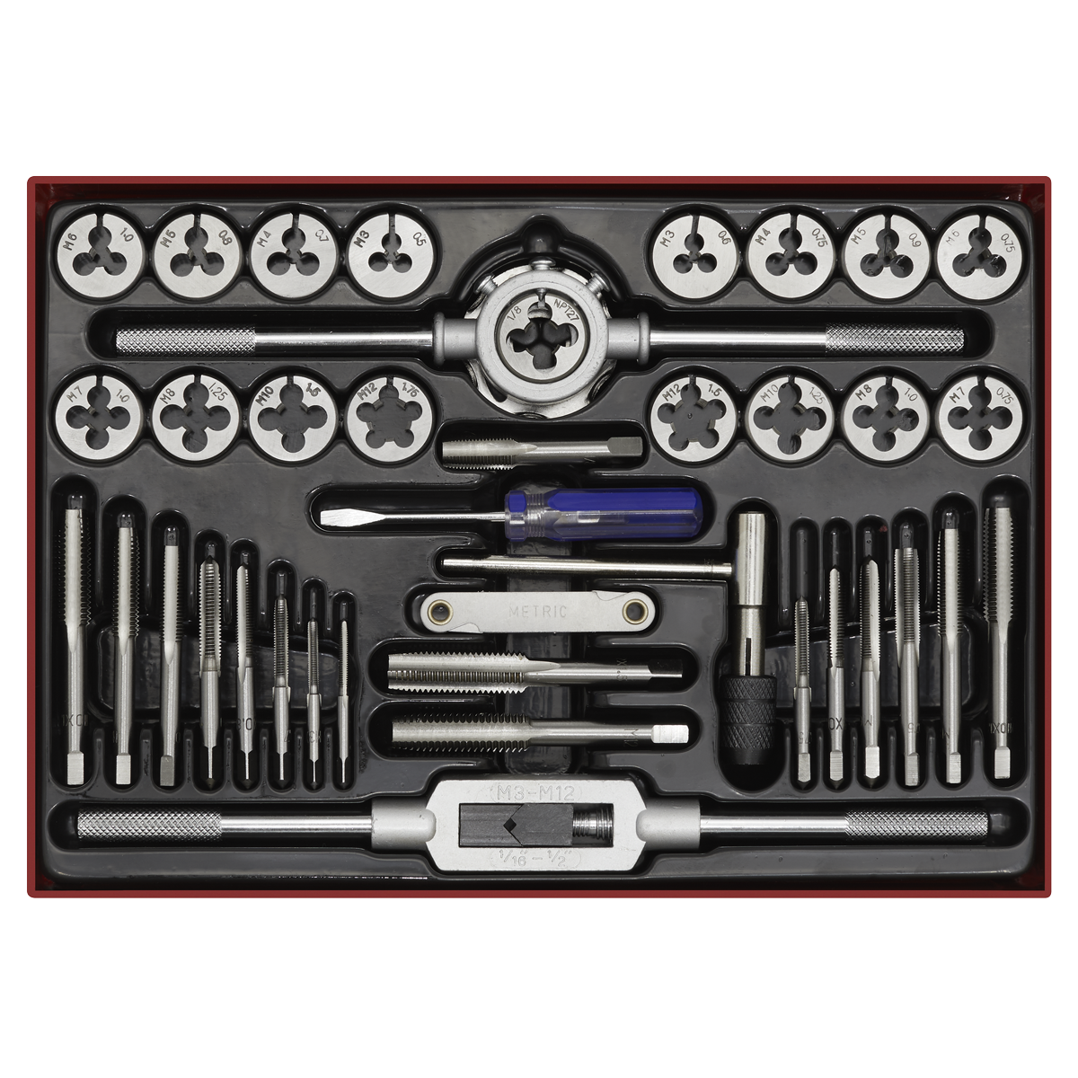 Metric Tap & Die Set Split Dies 40pc